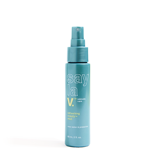 A pH-friendly Vulva mist with bacteria-balancing prebiotics, aloe, and rosewater for on-the-go Vulva freshness.